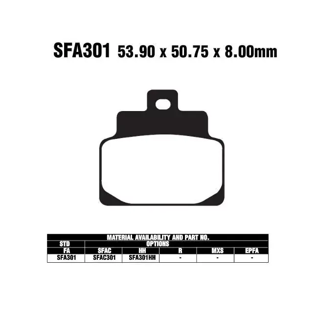 EBC SFA301 Scooter Bremsbeläge passend für Aprilia Begrenztes Angebot
