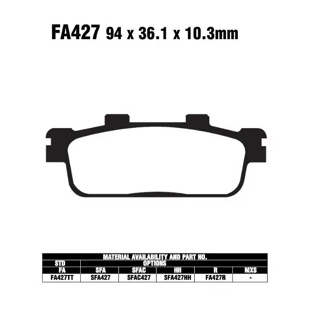 Kostenfreie Lieferung EBC SFA427 HH Scooter Bremsbeläge passend für Peugeot LXR