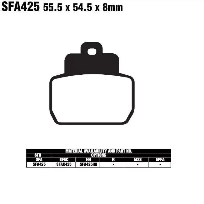 EBC SFA425 HH Scooter Bremsbeläge passend für Piaggio X8 250 i.e. Schnäppchen
