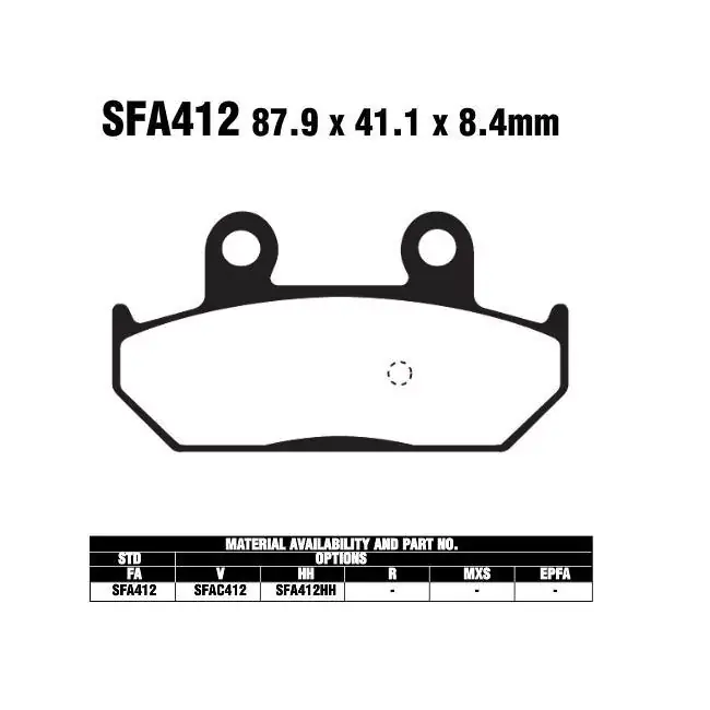 EBC SFA412 HH Bremsbeläge passend für Suzuki Burgman Bestseller