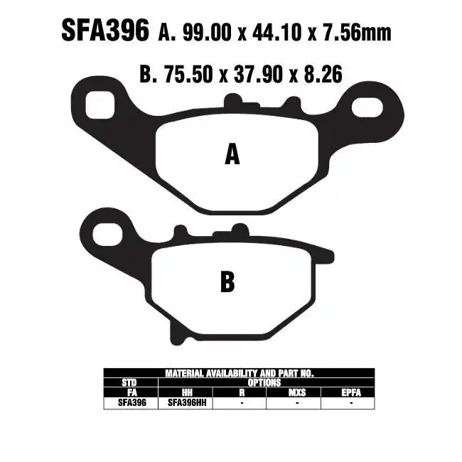 EBC SFA396 Scooter Bremsbeläge passend für Suzuki Roller Sale