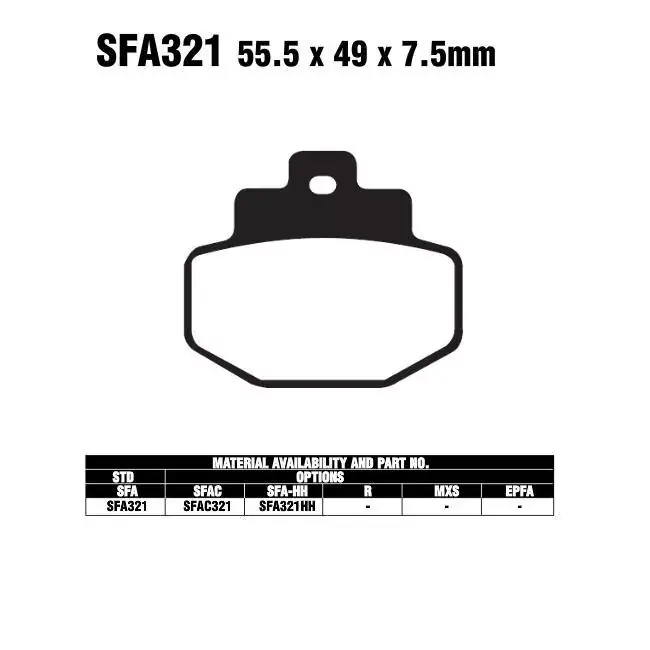EBC SFA321 HH Scooter Bremsbeläge passend für Gilera und Vespa Zertifiziert