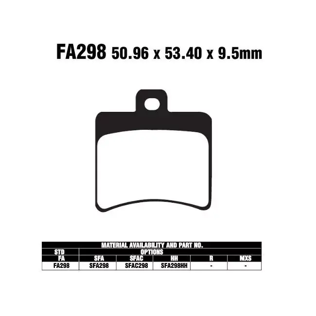 Zertifiziert EBC SFA298 HH Scooter Bremsbeläge passend für Aprilia Modelle