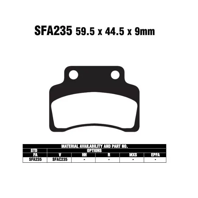 Meistverkauft EBC SFA235 Scooter Bremsbeläge passend für Roller