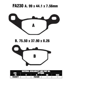Mega-Angebot EBC-FA230 R Bremsbeläge passend für Suzuki & Kawasaki