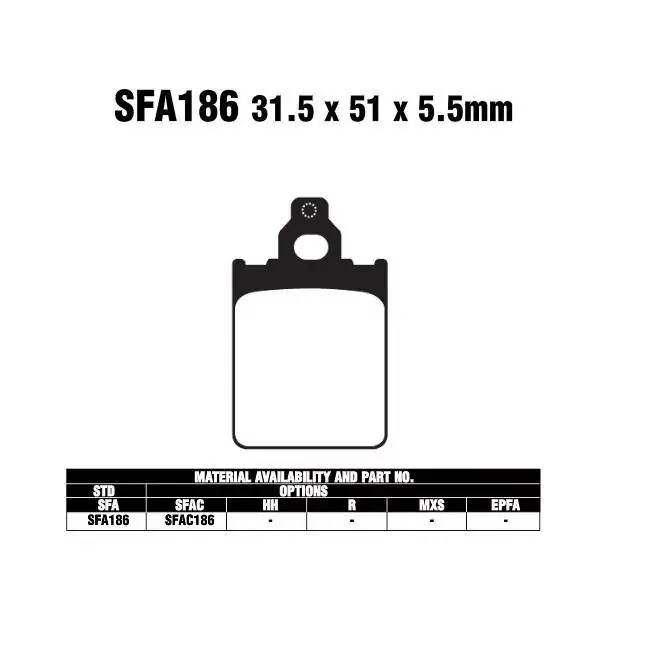 EBC SFA186 SC Bremsbeläge passend für Vespa & Piaggio Letzte Chance