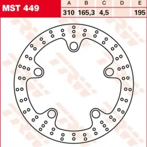TRW Bremsscheibe starr MST449 passend für Honda VFR1200 Crosstourer Wochenendangebot
