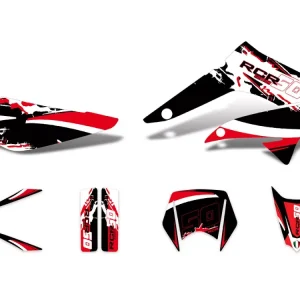 Nur Für Kurze Zeit Dekor / Sticker Kit schwarz-weiß-rot glänzend für Gilera RCR 11-17