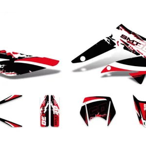 Highlight Dekor / Sticker Kit schwarz-weiß-rot matt für Gilera SMT 11-17
