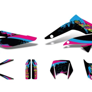 Dekor / Sticker Kit schwarz-pink-blau matt für Gilera SMT 11-17 Direktkauf