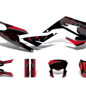 Preisreduziert Dekor / Sticker Kit schwarz-rot-grau matt für Gilera RCR 50 2018-