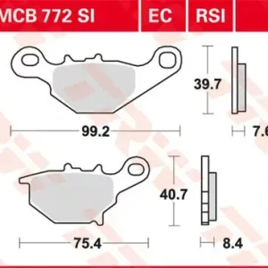 TRW Scheibenbremsbeläge MCB772EC passend für Suzuki RM 85 Rabatt