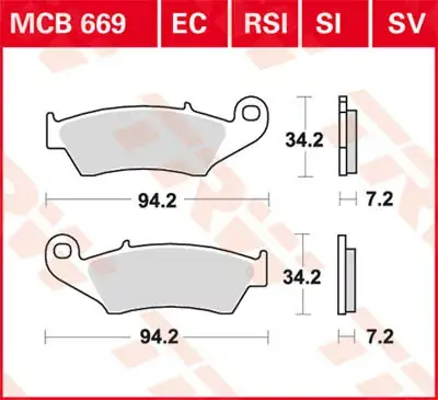 Scheibenbremsbeläge MCB669EC passend für Yamaha WR / YZ Angebot
