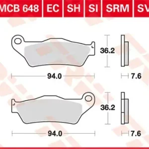 Finale Aktion Scheibenbremsbeläge MCB648EC passend für Yamaha, BMW, Aprilia