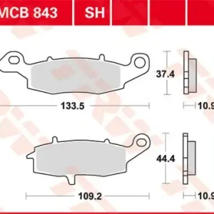 Scheibenbremsbeläge MCB843SH passend für Suzuki & Kawasaki Mega-Angebot