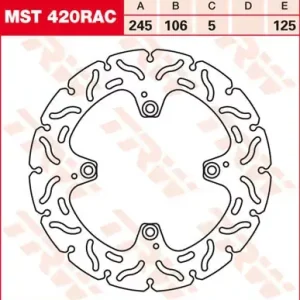 Rabatt TRW Bremsscheibe MST420RAC starr passend für Ducati Monster