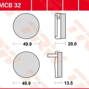 Ausverkauf TRW Scheibenbremsbeläge MCB32 passend für Honda CB750