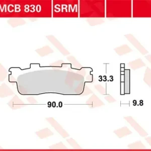 Neu TRW Scheibenbremsbeläge MCB830SRM passend für Kawasaki