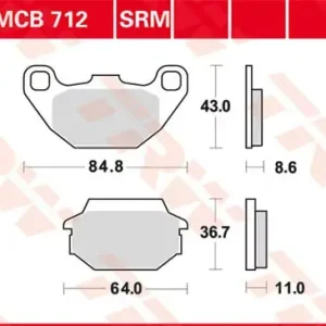 Scheibenbremsbeläge MCB712SRM passend für Kymco Sonderaktion