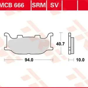 TRW Scheibenbremsbeläge MCB666SRM passend für Yamaha Majesty & T-MAX Wochenendangebot