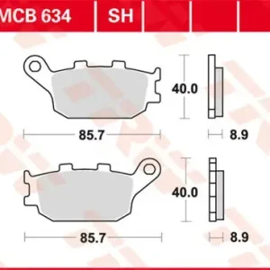 Abverkauf TRW Scheibenbremsbeläge MCB634 passend für Yamaha FZ6 & YZF-R6