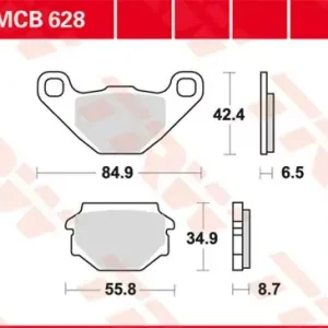 Jetzt Bestellen TRW Scheibenbremsbeläge MCB628 passend für Aprilia ETX 125 & Tuareg 600