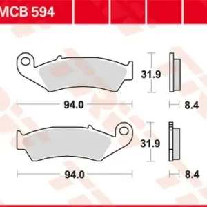 Kracherpreis TRW Scheibenbremsbeläge MCB594 passend für Honda