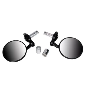 Lenkerendenspiegel Set Aluminium CNC schwarz rund Sofort Bestellen