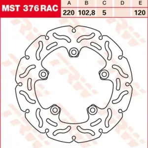 TRW Bremsscheibe starr MST376RAC passend für Aprilia Markenware