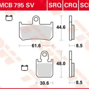 TRW Scheibenbremsbeläge MCB795SV passend für Yamaha Modelle Top-Angebot