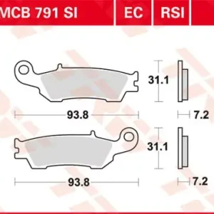 TRW Scheibenbremsbeläge MCB791SI passend für Yamaha YZ 450 F Bestseller