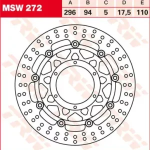 Bremsscheibe schwimmend MSW272 passend für Honda Modelle Saisonangebot