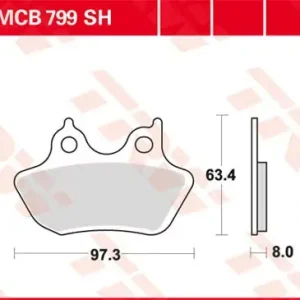 Scheibenbremsbeläge MCB799SH passend für Harley Davidson Saisonangebot