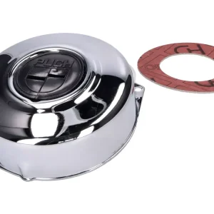 Lichtmaschinendeckel / Zündungsdeckel verchromt, schwarzes Puch-Logo für Puch Maxi, X30 Nur Für Kurze Zeit