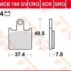 Wochenendangebot TRW Scheibenbremsbeläge MCB789CRQ passend für Kawasaki
