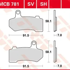 TRW Scheibenbremsbeläge MCB781SV passend für Harley Davidson Super-Preis