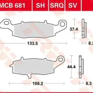 Must-Have TRW Scheibenbremsbeläge MCB681SH passend für Kawasaki