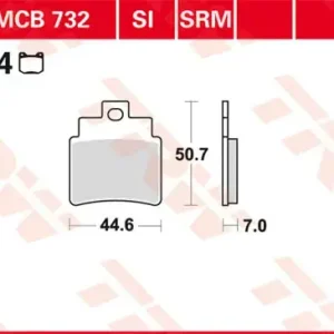 Ausverkauf TRW Scheibenbremsbeläge MCB732SI passend für Kymco