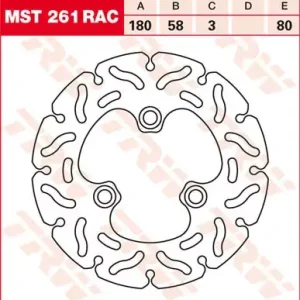 TRW Bremsscheibe starr MST261RAC passend für Triumph Daytona 600 Schnäppchen