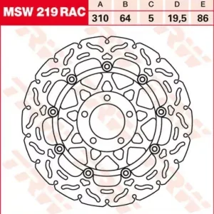 TRW Bremsscheibe schwimmend MSW219RAC passend für Suzuki Sichere Zahlung