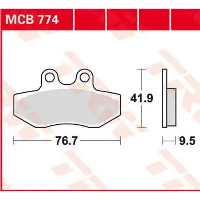 Highlight TRW Scheibenbremsbeläge MCB774 passend für Yamaha & MBK