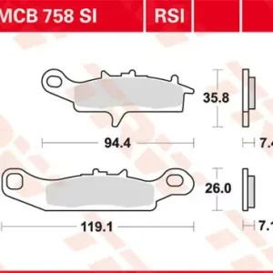 TRW Scheibenbremsbeläge MCB758RSI passend für Kawasaki ATV Preiswert