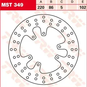 Kostenloser Versand TRW Bremsscheibe starr MST349 passend für Yamaha Tenere