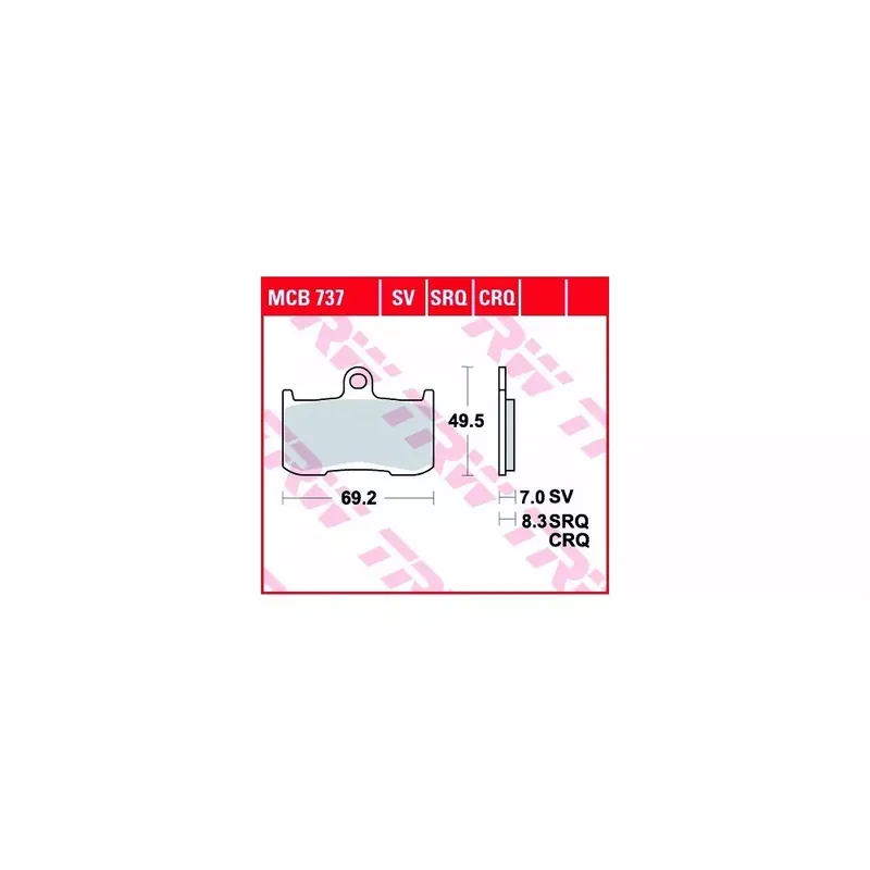 Nur Für Kurze Zeit Scheibenbremsbeläge MCB737SV passend für Triumph, Kawasaki, Suzuki