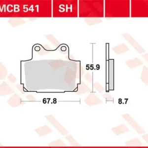 Kostenloser Rückversand TRW Scheibenbremsbeläge MCB541SH passend für Yamaha
