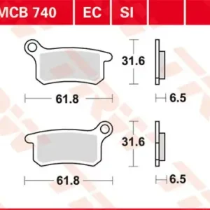 Scheibenbremsbeläge MCB740SI passend für KTM und Husqvarna Schneller Versand
