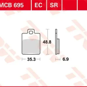 Bestseller TRW Scheibenbremsbeläge MCB695SR passend für Gilera, Piaggio, Peugeot