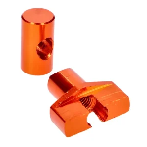 Bremszug Einsteller Set M6 Aluminium orange - universal Sonderangebot