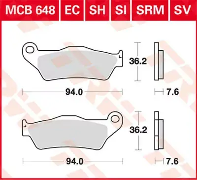 Neu Im Sortiment Scheibenbremsbeläge MCB648SV passend für Yamaha & Moto Morini