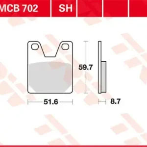 Direkt Vom Hersteller TRW Scheibenbremsbeläge MCB702SH passend für Yamaha YZF-R1 / YZF-R7